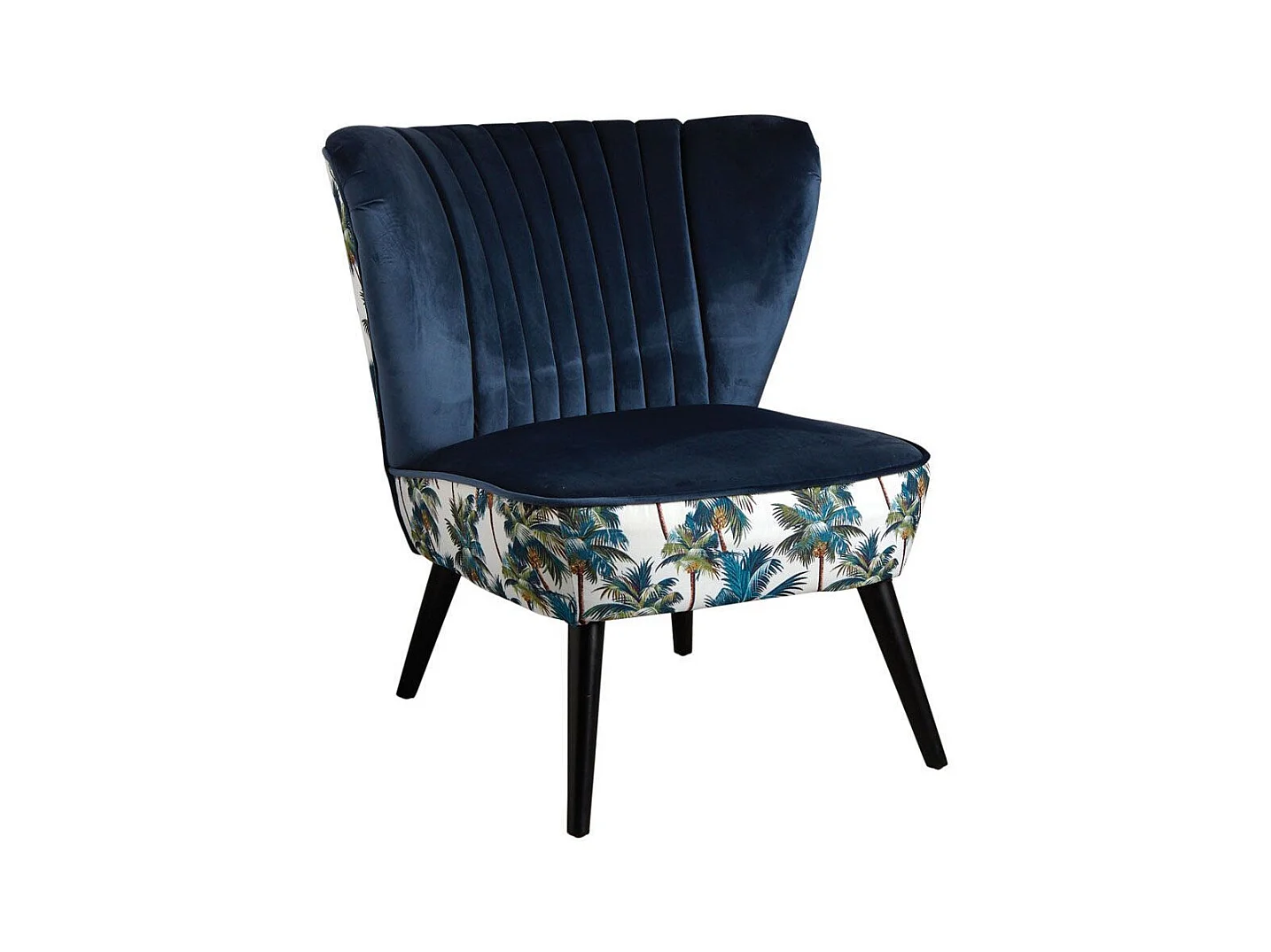 Fauteuil en velours Jungle