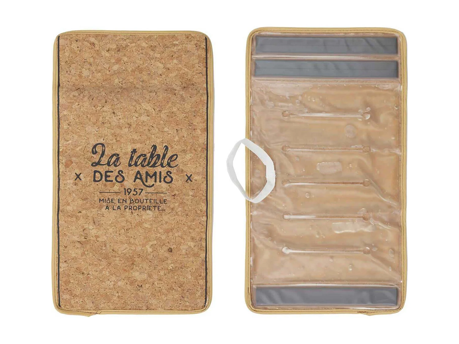 Rafraichisseur Bouteille Fermeture Reglable Marron, Noir