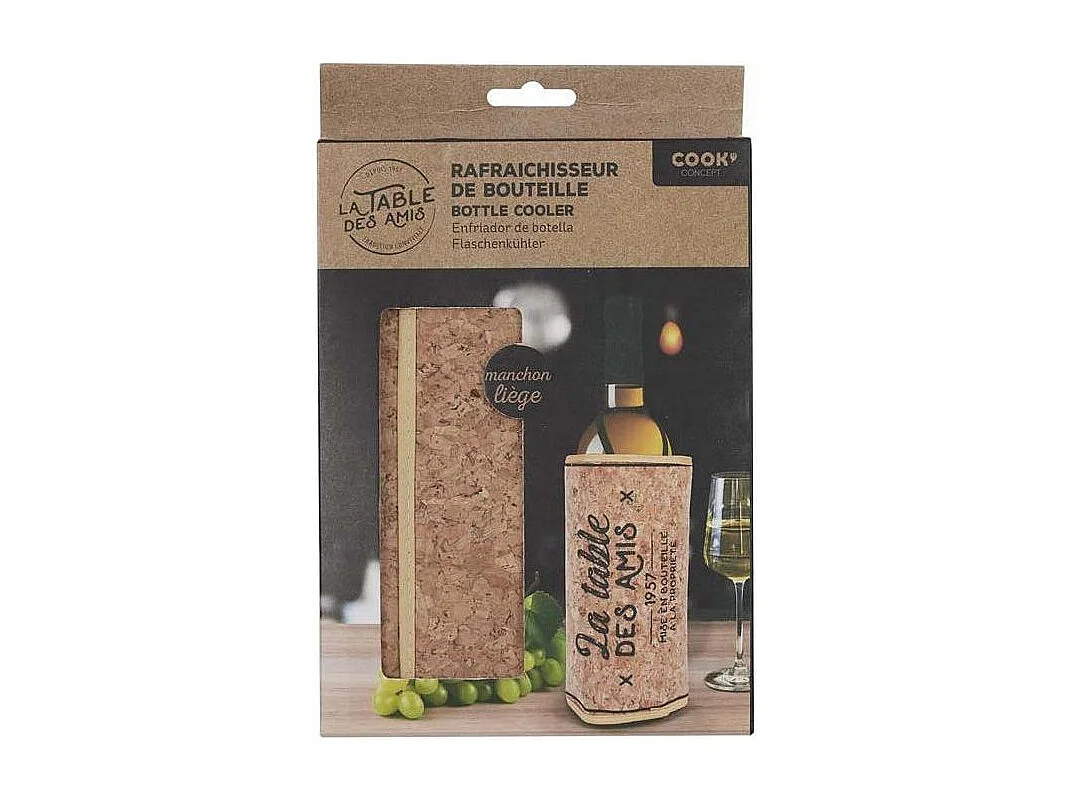 Rafraichisseur Bouteille Fermeture Reglable Marron, Noir