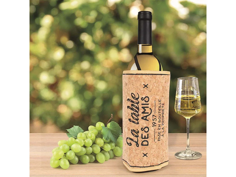 Rafraichisseur Bouteille Fermeture Reglable Marron, Noir