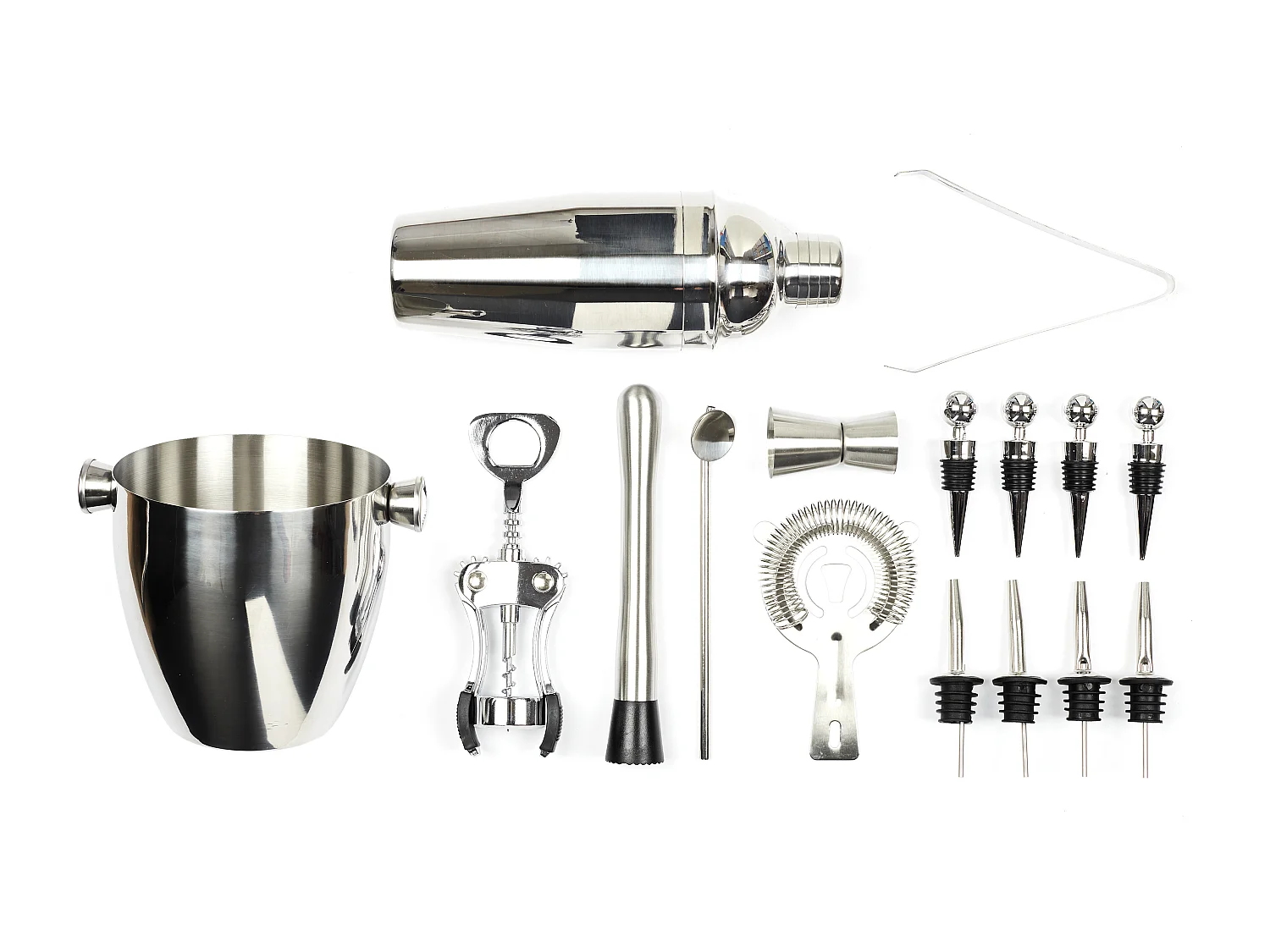 Set A Cocktail 16 Accessoires Argent