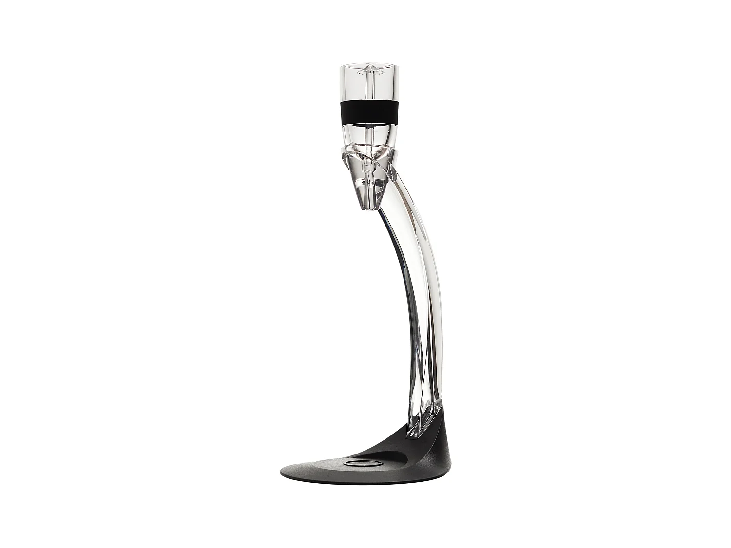 Aerateur De Vin Avec Support Noir, Argent