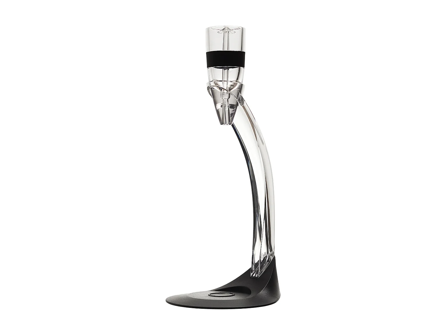 Aerateur De Vin Avec Support Noir, Argent