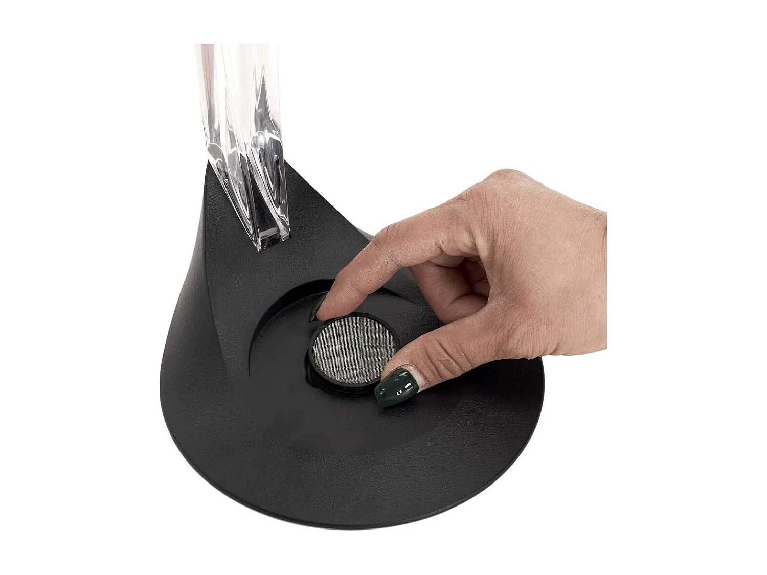 Aerateur De Vin Avec Support Noir, Argent