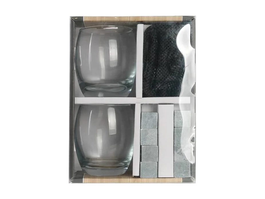Whisky Glas und Steine (2er-Set)
