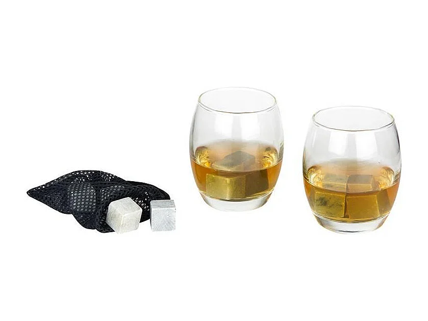 Whisky Glas und Steine (2er-Set)