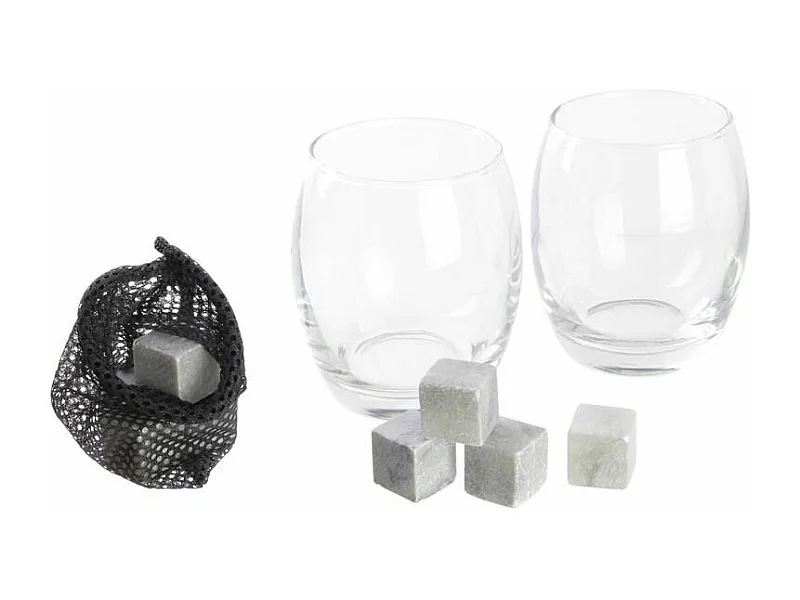 Whisky Glas und Steine (2er-Set)