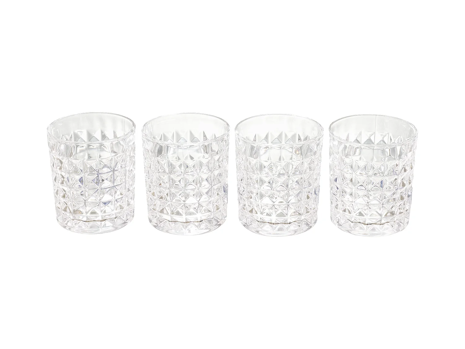 Verre A Whisky X4 En Coffret Transparent