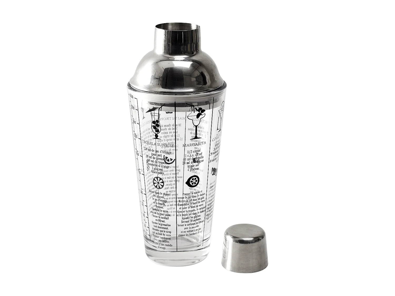 Glas-Shaker 45 cl mit Rezepten Lounge
