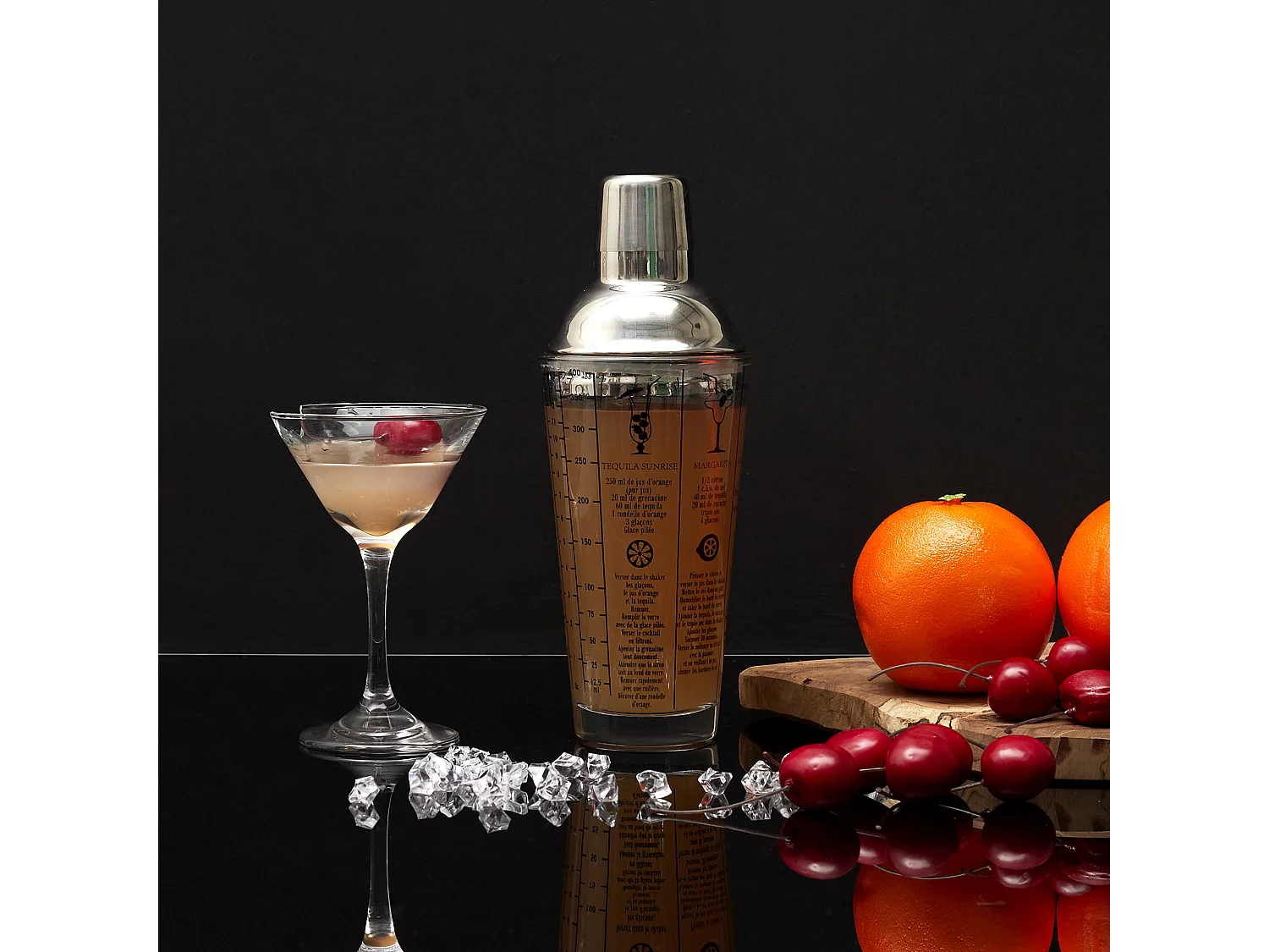 Shaker Cocktailglas Recepten 450ml Transparant