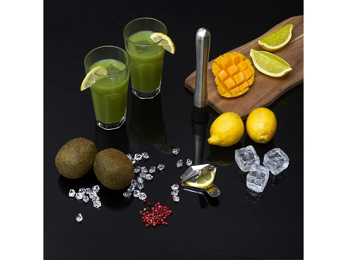 Set A Mojito 4 Accessoires Argent, Transparent