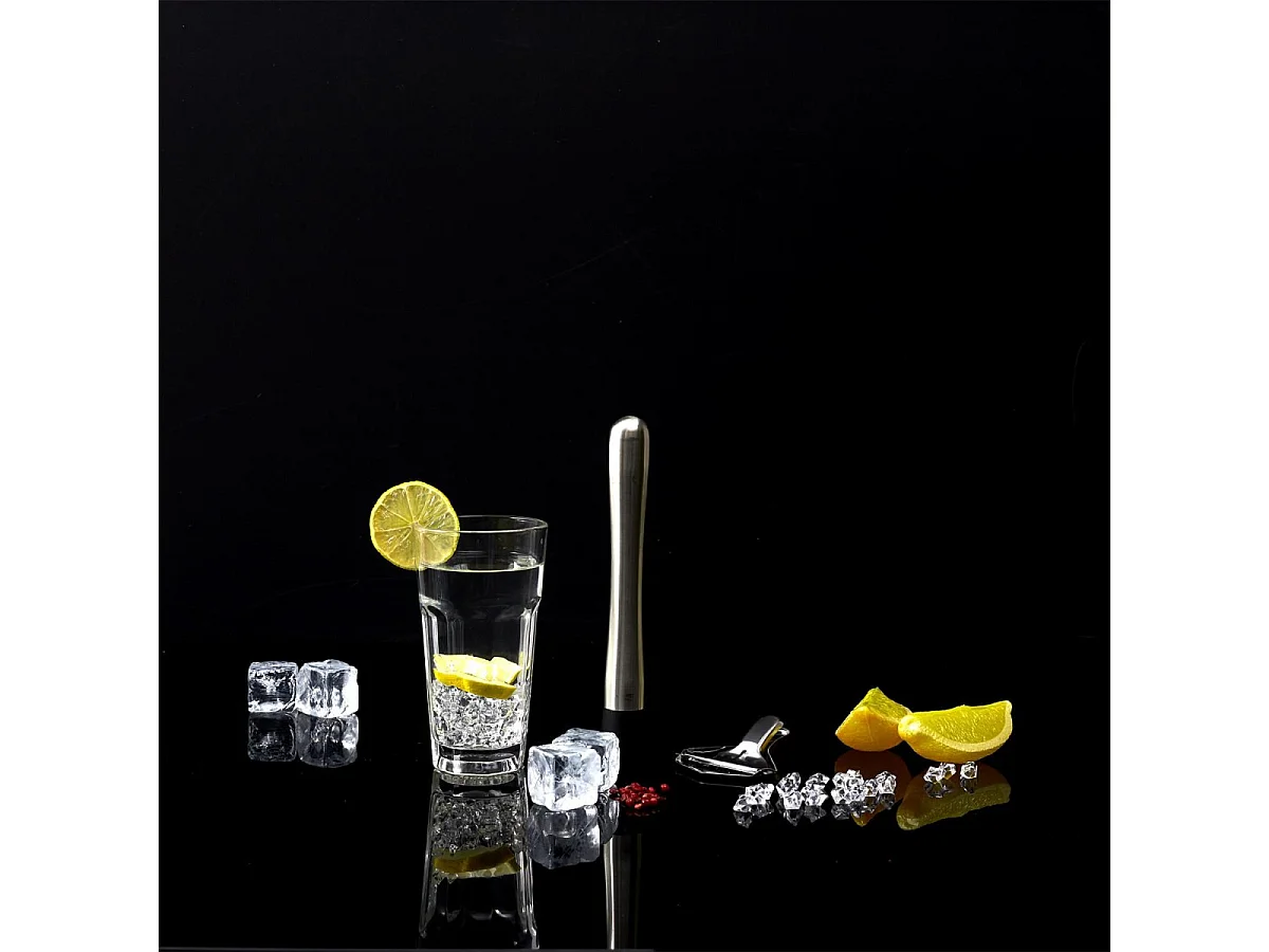 Set A Mojito 4 Accessoires Argent, Transparent