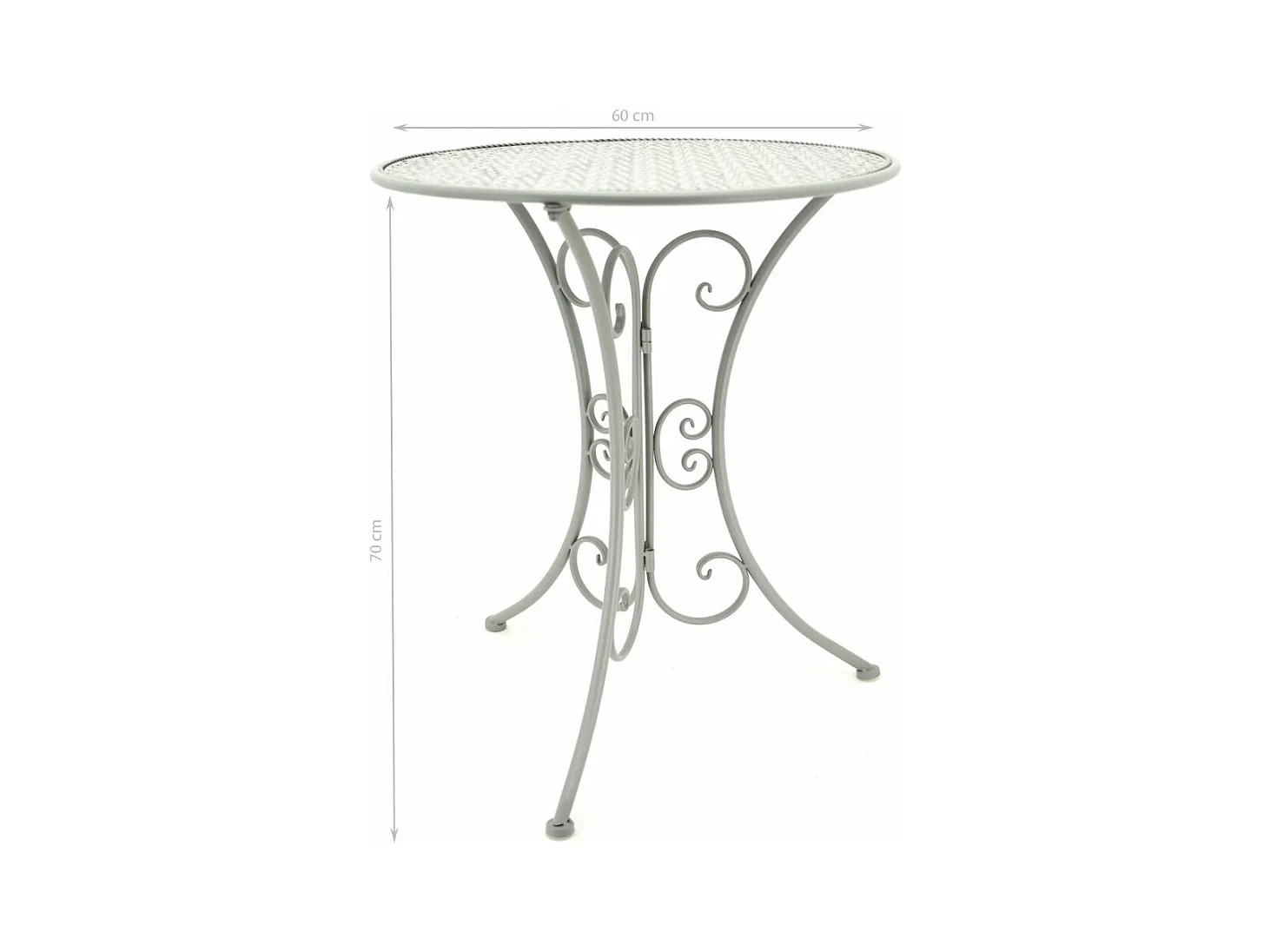 Table ronde en métal