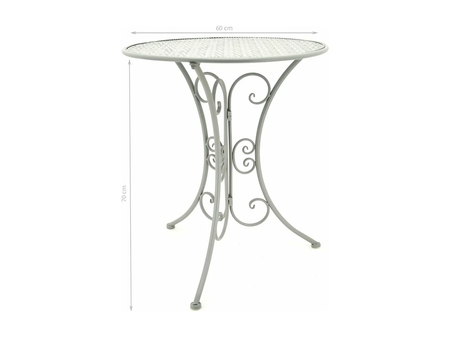 Table ronde en métal