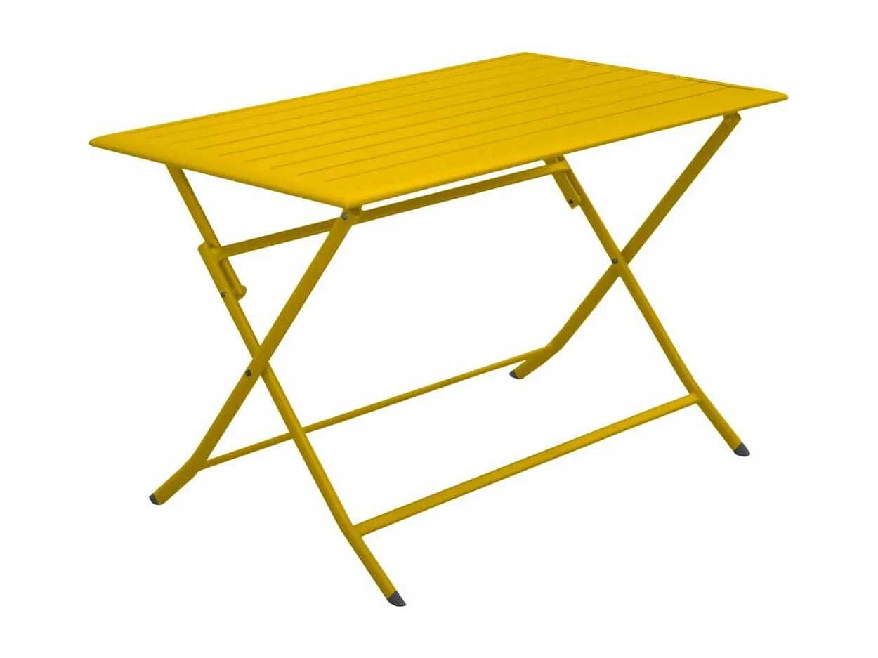 Table pliante en aluminium Lorita 110 cm Tournesol