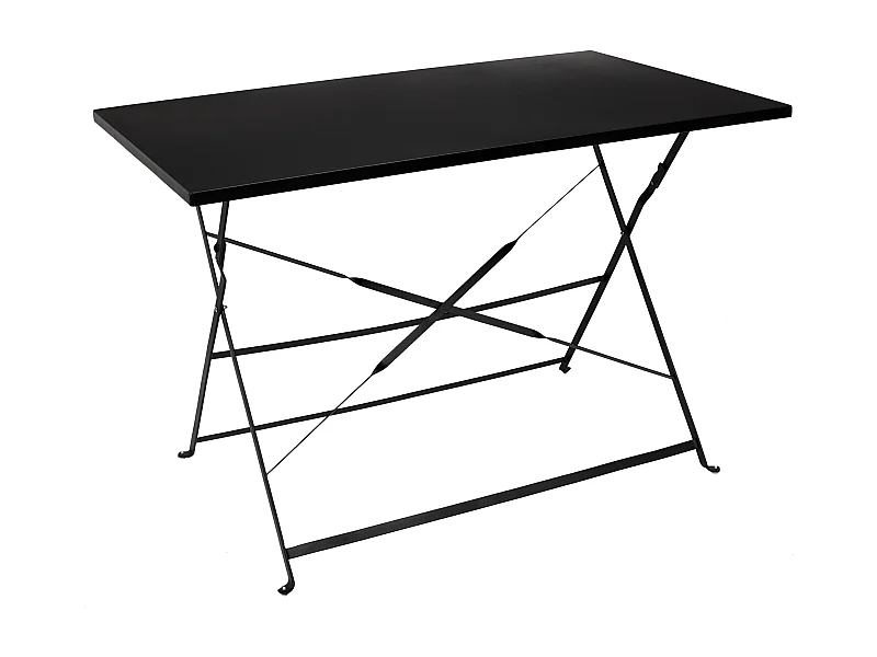 Table De Repas Pliante Palerme Noir 110x70x71cm Noir
