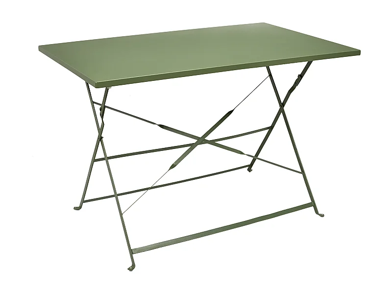 Table Repas Pliante Palerme Kaki 110x70x71cm Vert
