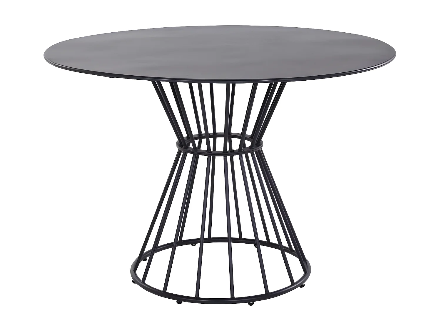 Table de jardin ronde en acier epoxy 110 cm Holland