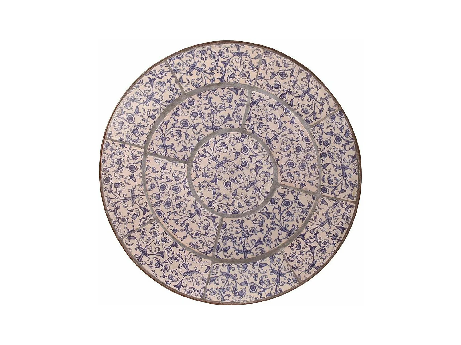 Table en céramique et fer forgé