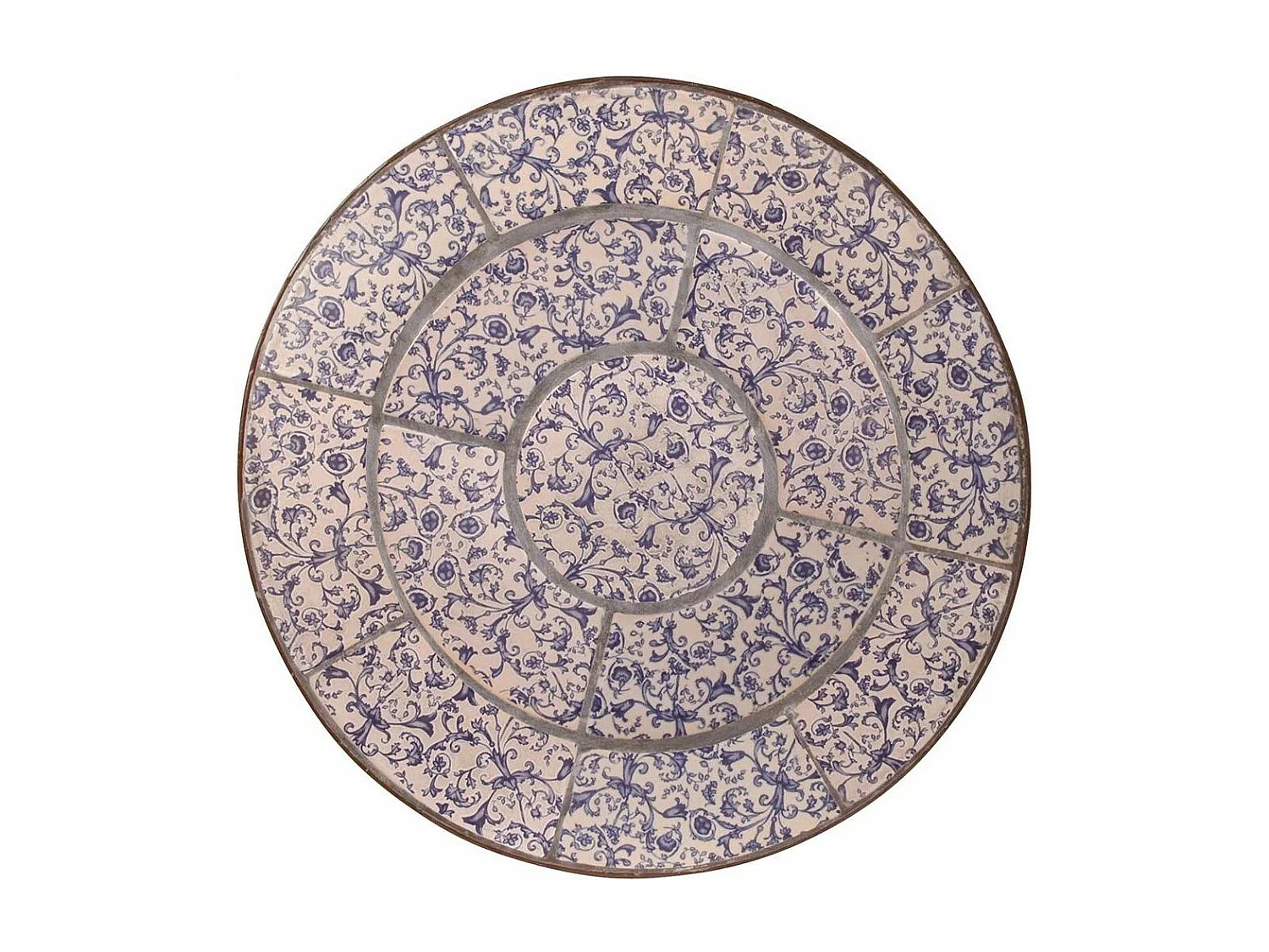 Table en céramique et fer forgé