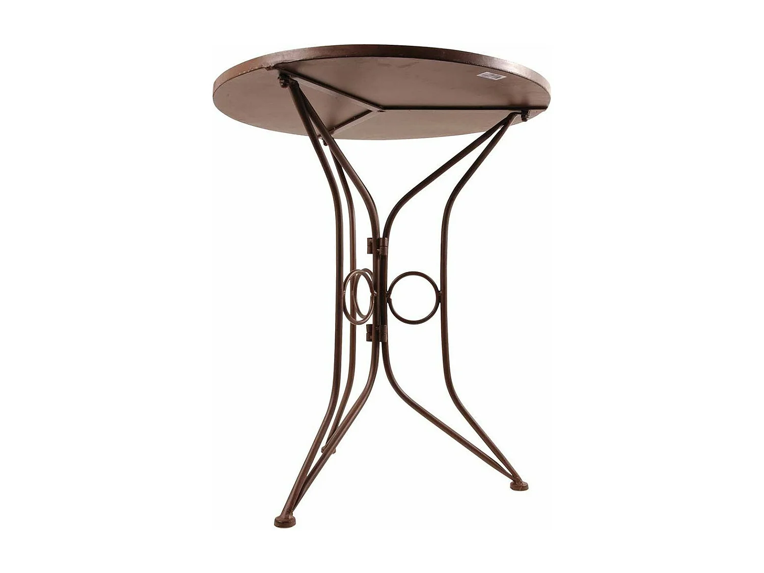 Table en céramique et fer forgé