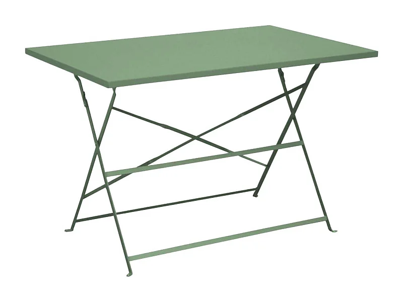 Guéridon rectangulaire en acier Cuba Amande