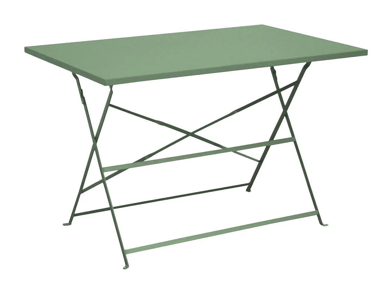 Guéridon rectangulaire en acier Cuba Amande