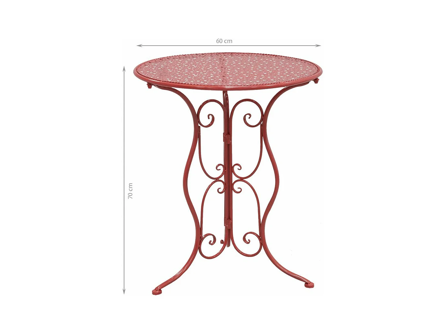 Table ronde en métal