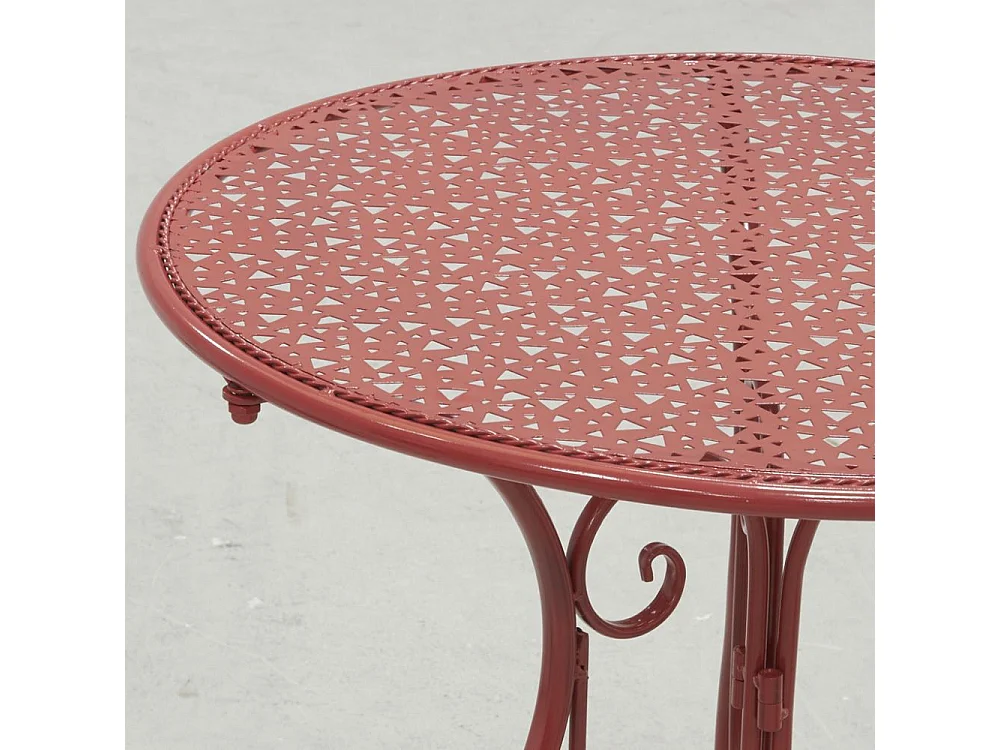 Table ronde en métal