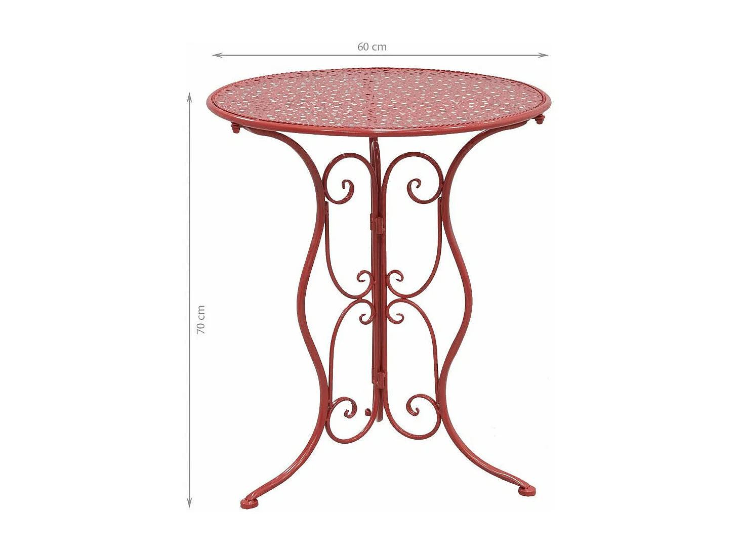 Table ronde en métal