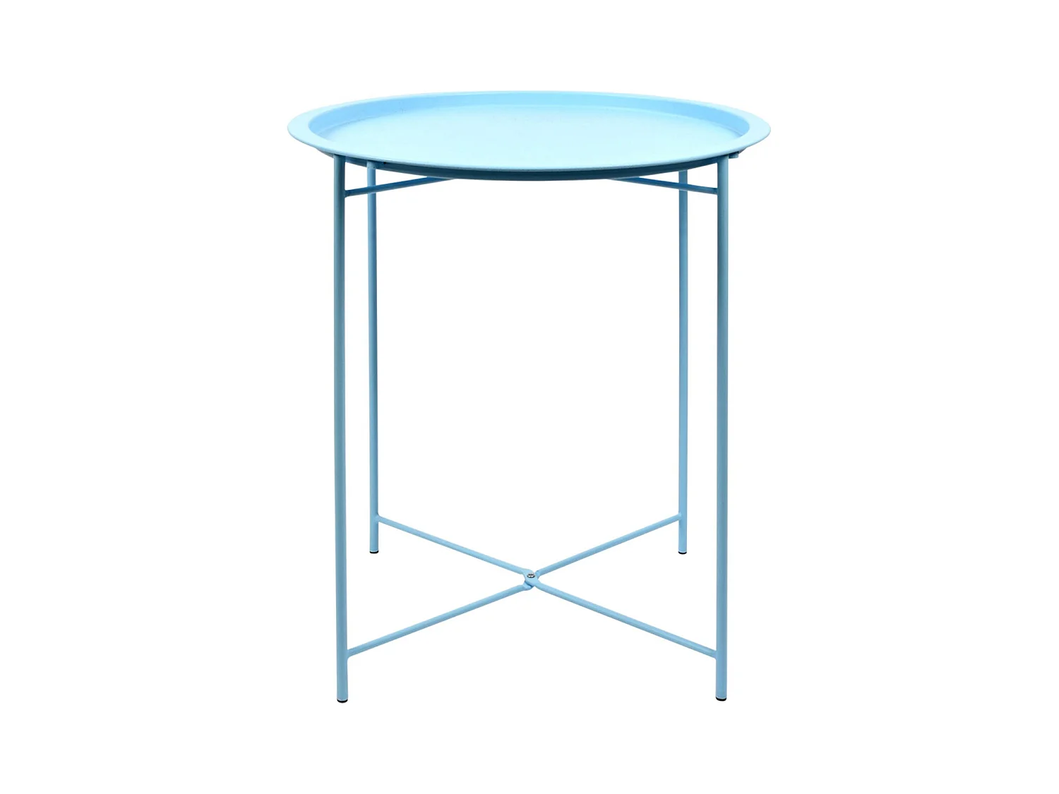 Table d'appoint en acier nuances de bleu