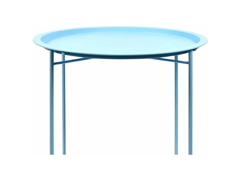 Table d'appoint en acier nuances de bleu