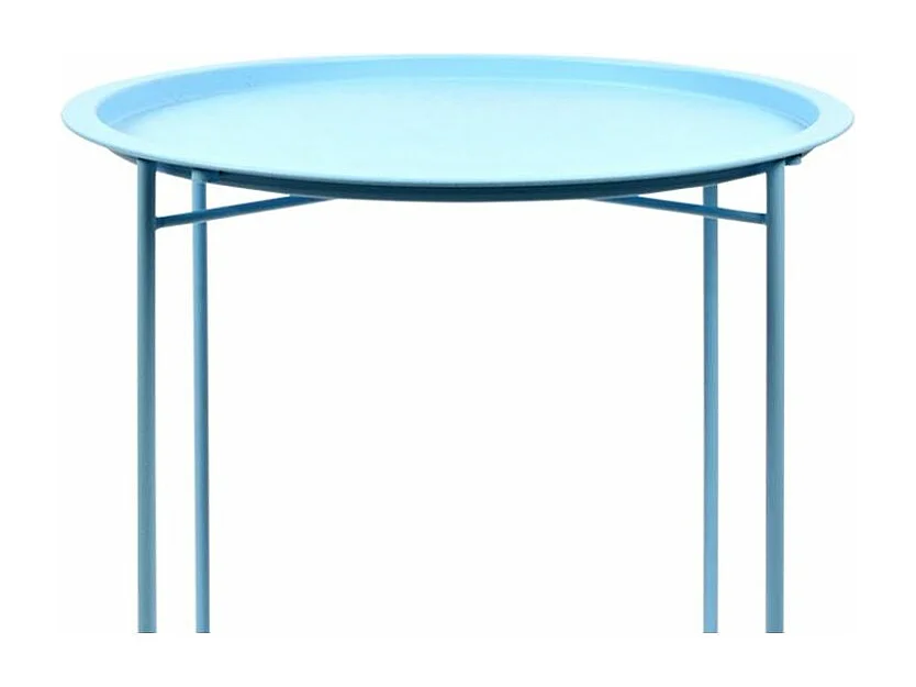 Table d'appoint en acier nuances de bleu