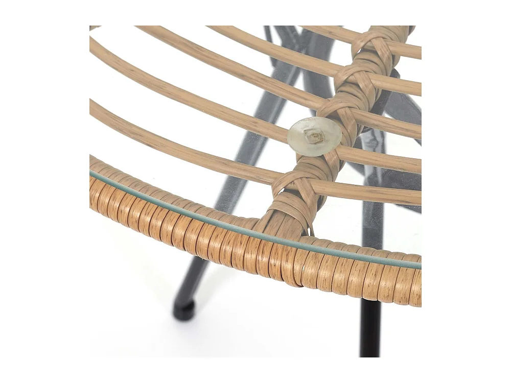 Table De Repas Ronde Surab Marron, Noir, Transparent