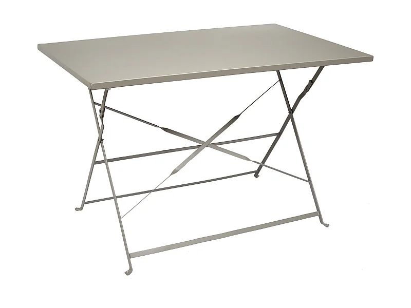 Table Repas Pliante Palerme Taupe 110x70x71cm Gris