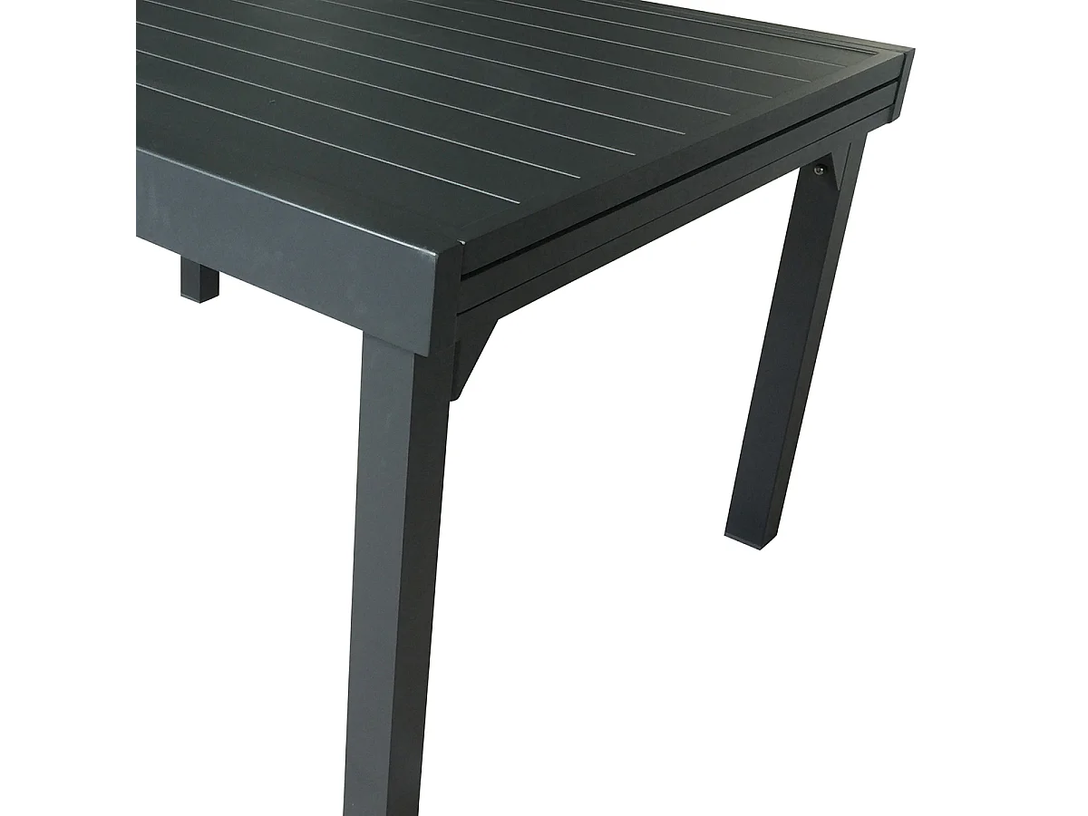 Table Modulo 6/10 personnes structure et plateau en aluminium gris anthracite