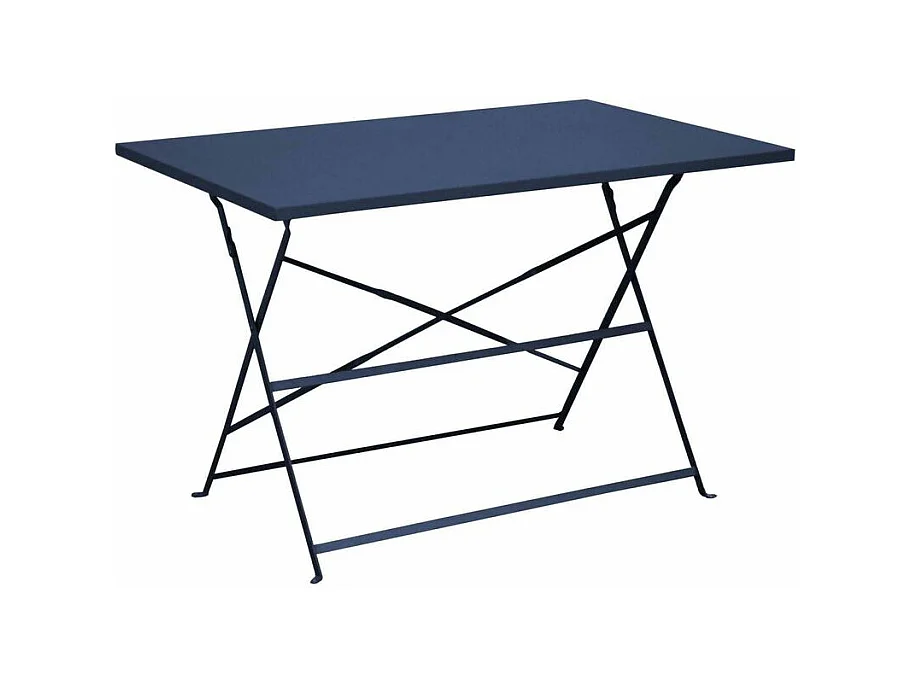 Guéridon rectangulaire en acier Cuba Bleu