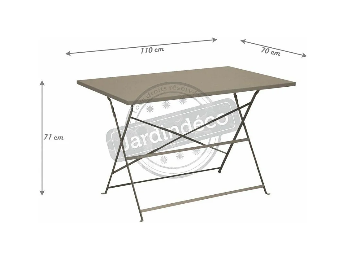 Guéridon rectangulaire en acier Cuba Bleu