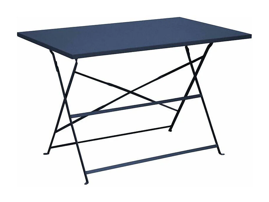 Guéridon rectangulaire en acier Cuba Bleu