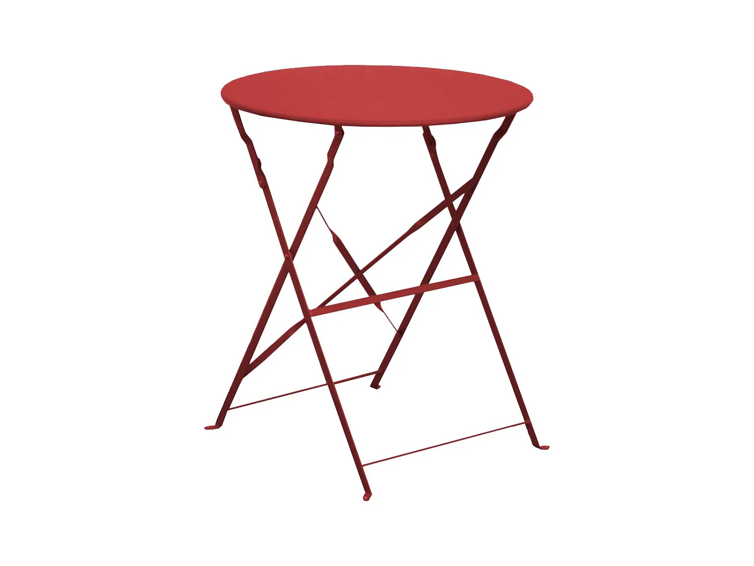 Table ronde en acier 60 cm Cuba Rouge