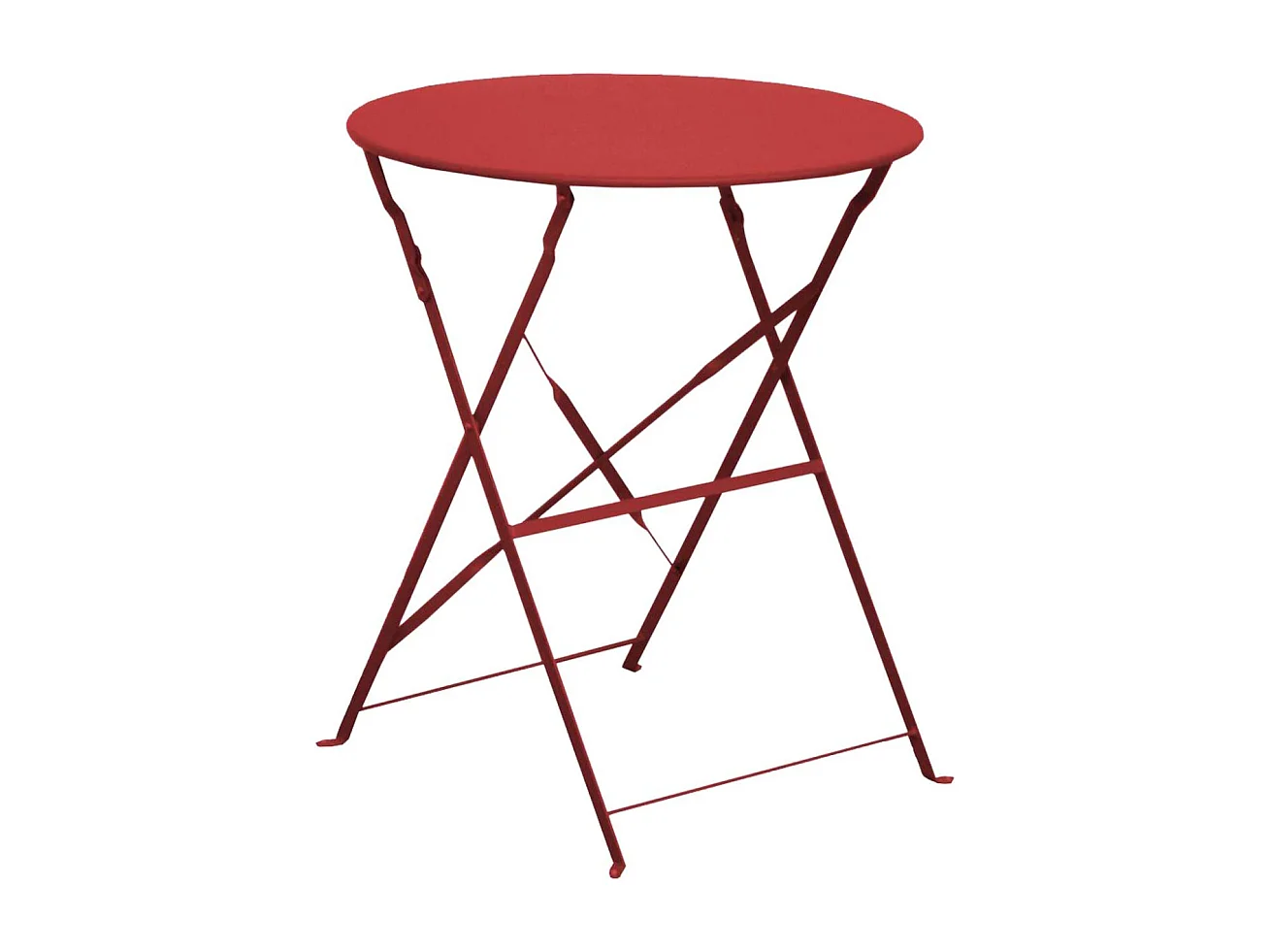 Table ronde en acier 60 cm Cuba Rouge