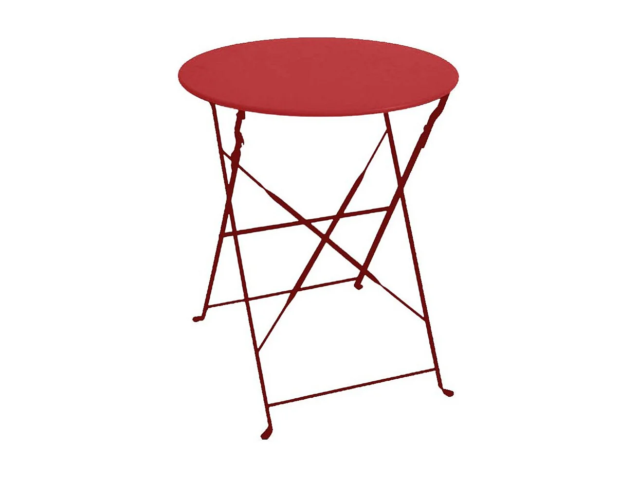 Table ronde en acier 60 cm Cuba Rouge