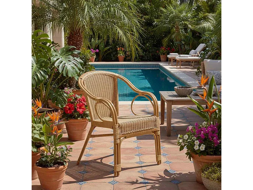 Fauteuil en moelle de rotin Eden