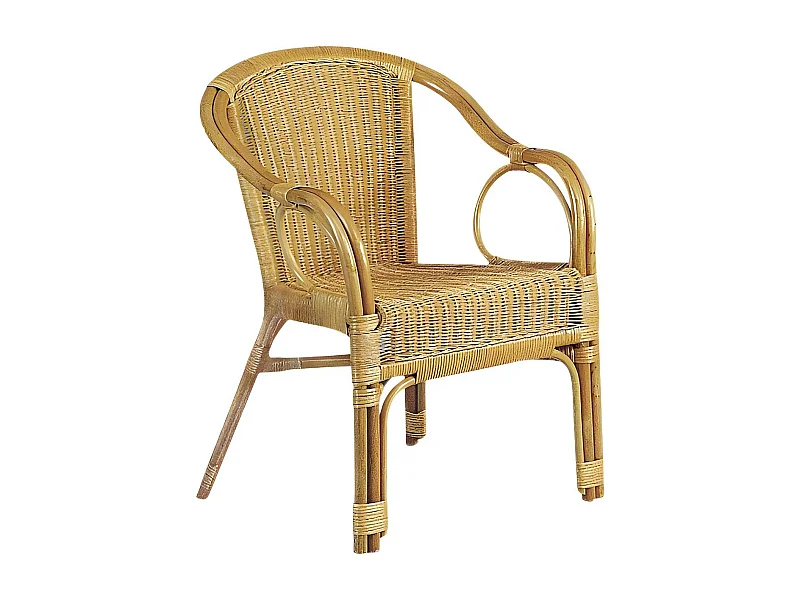 Fauteuil en moelle de rotin Eden