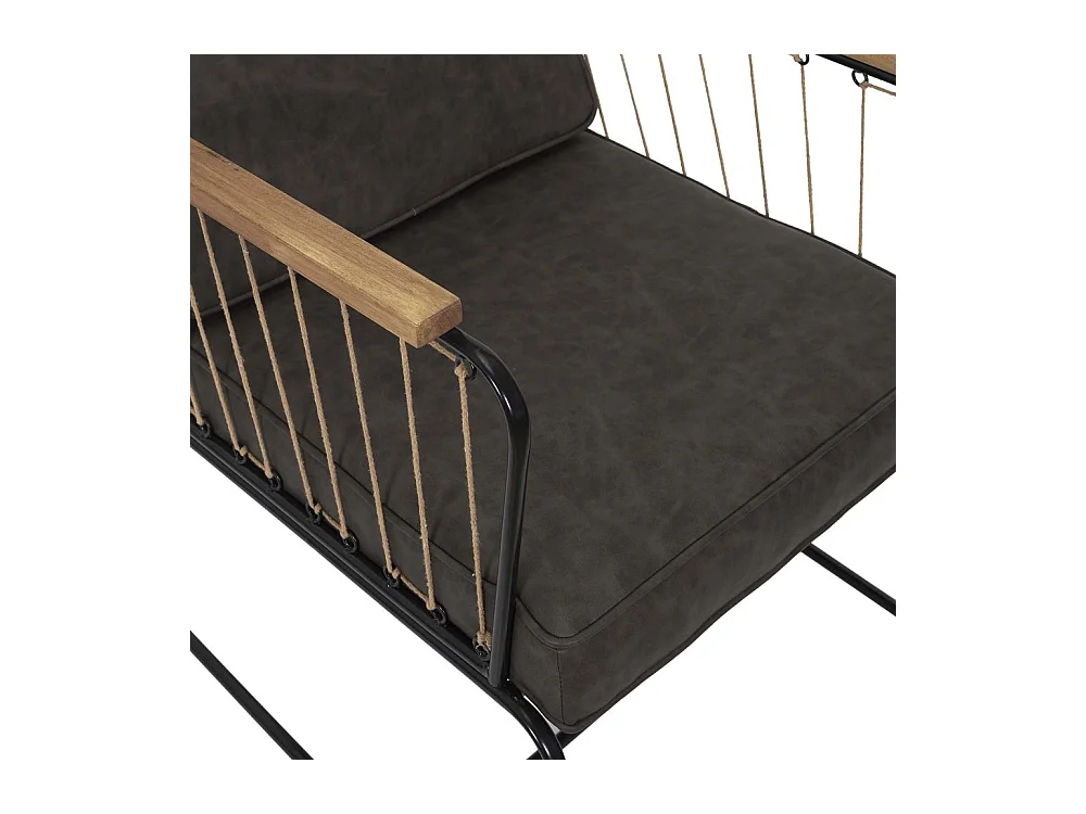 Fauteuil Benson Marron Marron, Noir