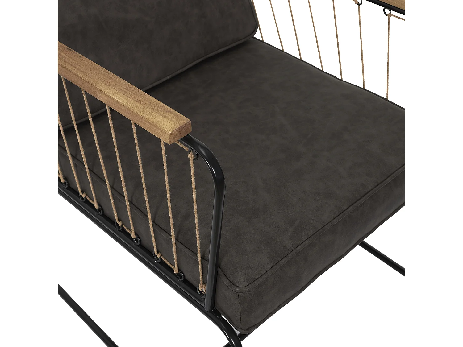 Fauteuil Benson Marron Marron, Noir