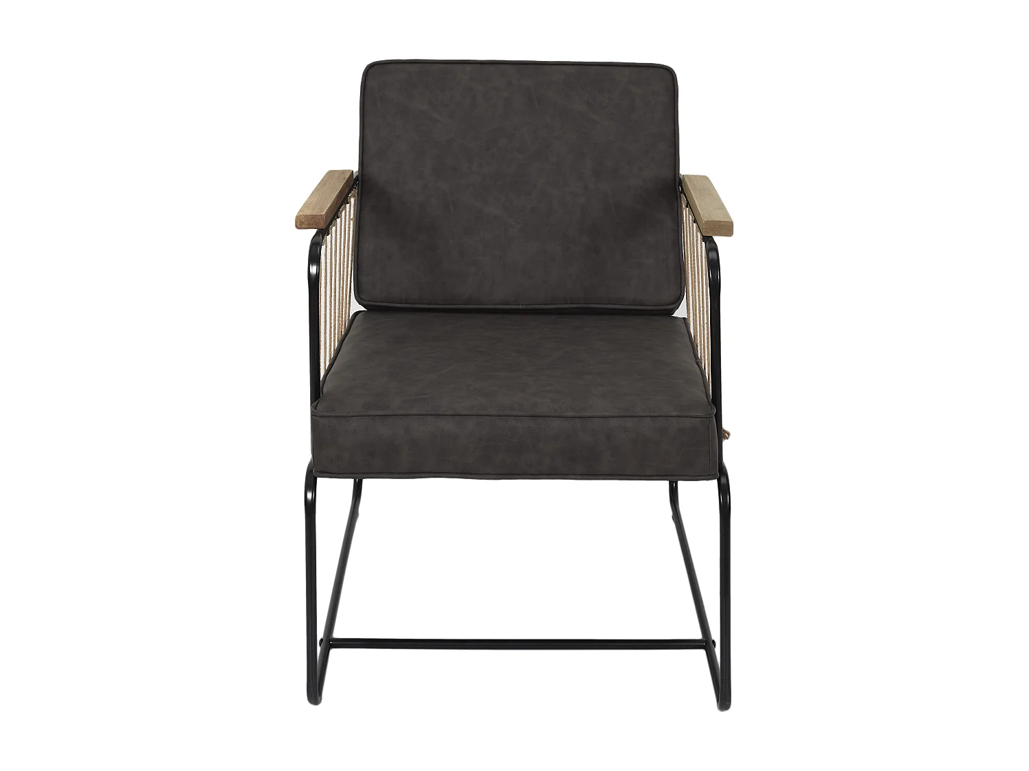 Fauteuil Benson Marron Marron, Noir