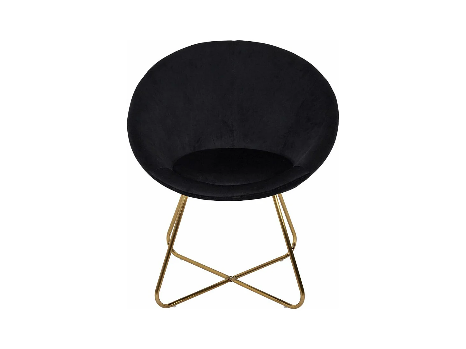 Fauteuil Design Velours "Karl" 83cm Noir