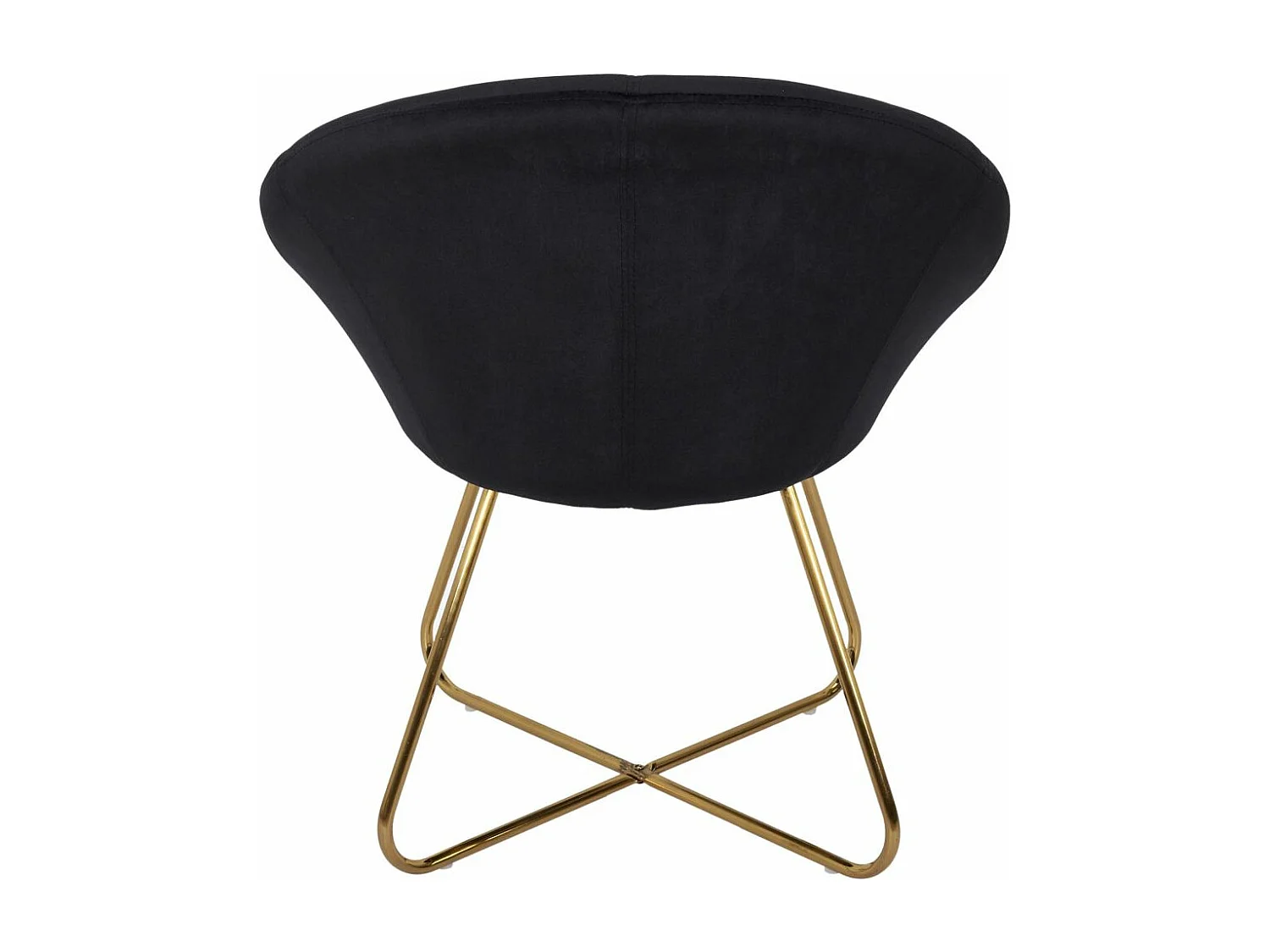 Fauteuil Design Velours "Karl" 83cm Noir