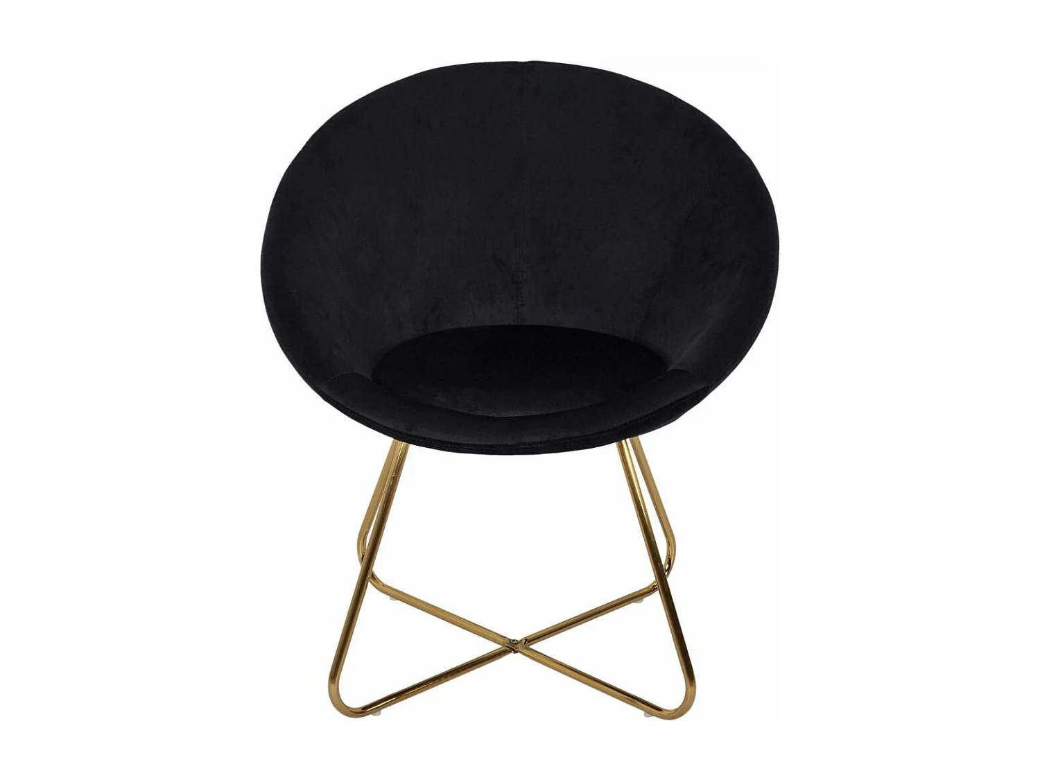 Fauteuil Design Velours "Karl" 83cm Noir